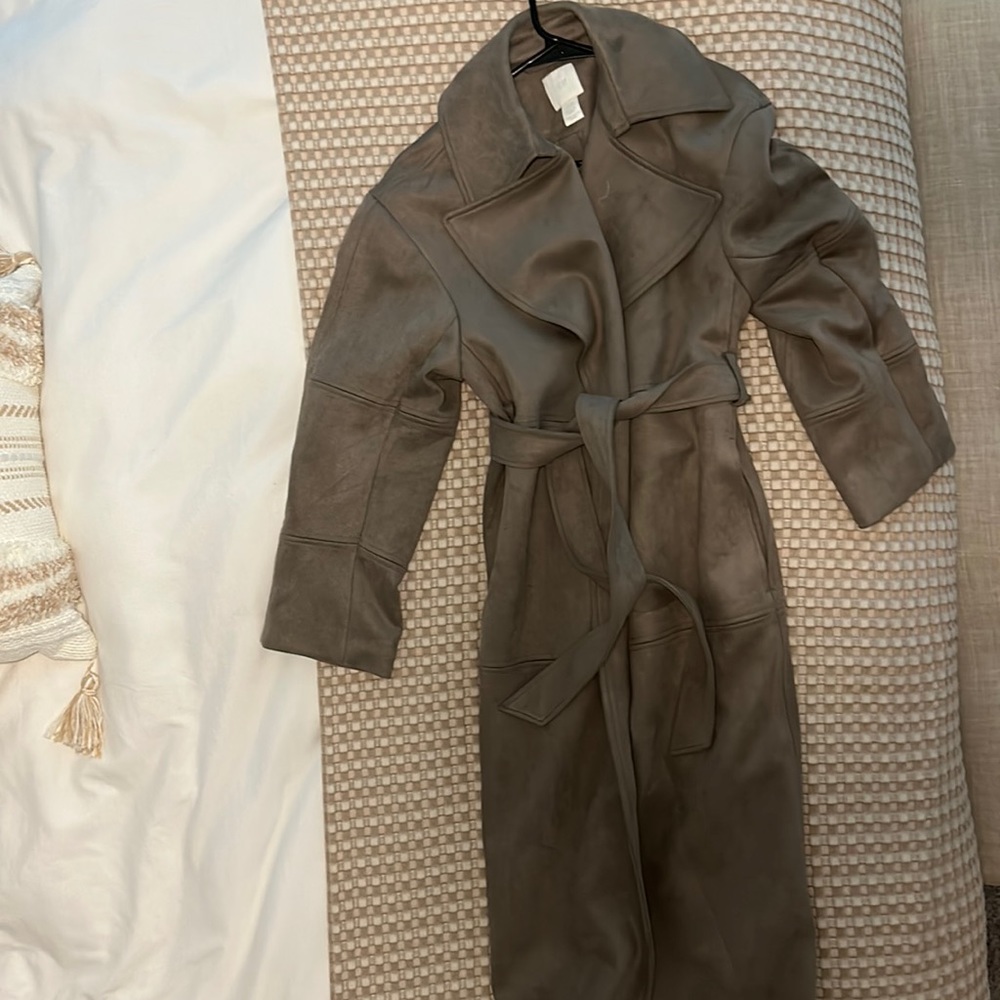 Tan Olive suede coat